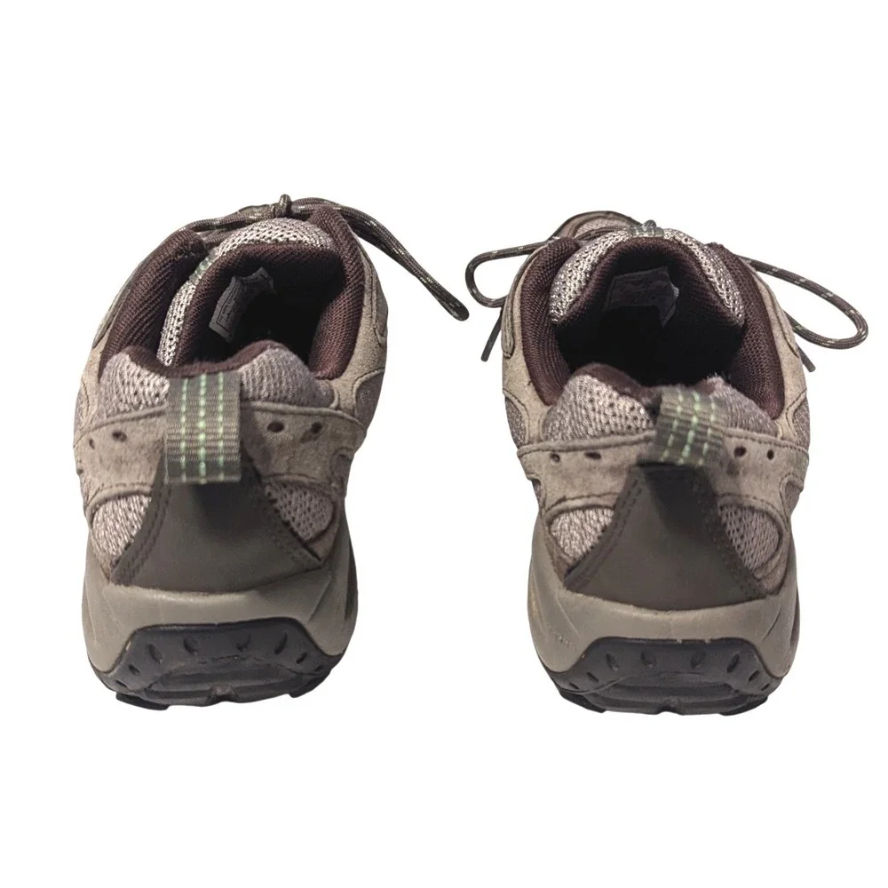 Merrell Women's 7 Hiking Shoes Pig Skin Continental Boulder Brown Low Top